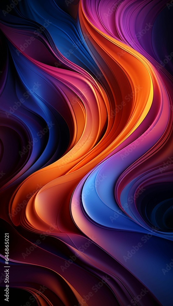 Poster ai generated illustration of a vibrant and abstract background of wavy patterns