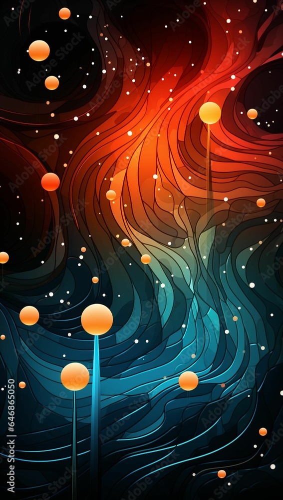 Poster ai generated illustration of a vibrant and abstract background of wavy patterns
