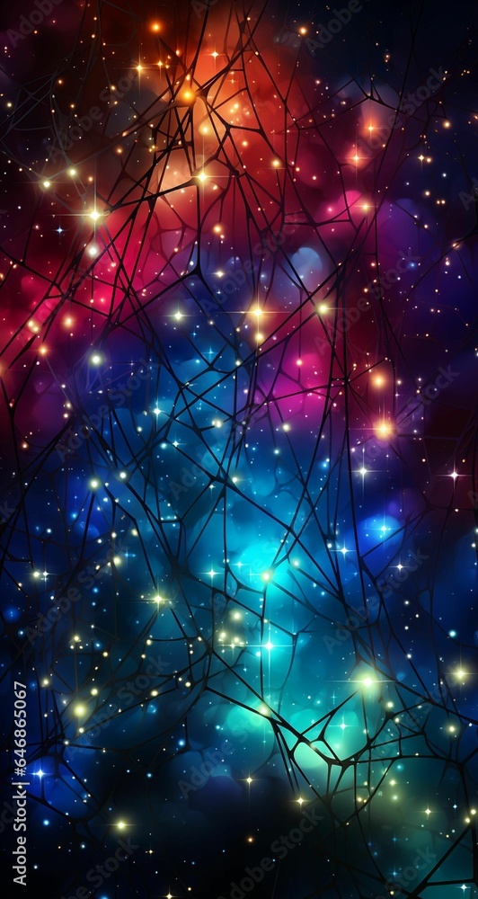 Poster ai generated illustration of a vibrant and abstract background of geometric patterns