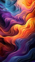 Fototapeta premium AI generated illustration of a vibrant and abstract background of wavy patterns