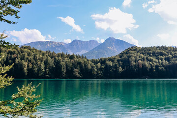 View of Alatsee lake in Bavaria, Germany