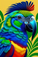 Obraz premium blue and yellow macaw