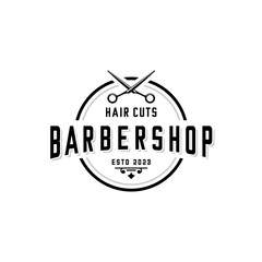 barbershop logo vector, scissors vector	