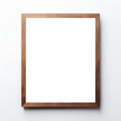 Wooden Frame Mockup for Posters and Photos on a White Background