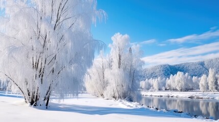 Fototapeta premium A gorgeous backdrop for the winter season
