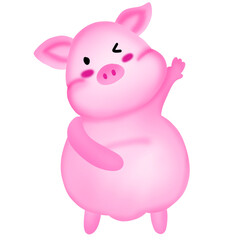 Obraz na płótnie Canvas pink piggy bank