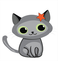 It's a cartoon cat it's editable