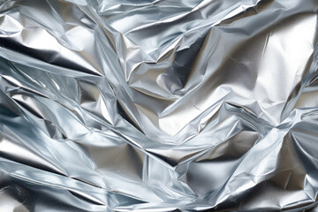A Close-Up Exploration of the Intricate Patterns and Reflective Surface of Smooth, Embossed Aluminum Foil