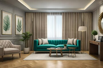 Obraz premium modern living room with sofa