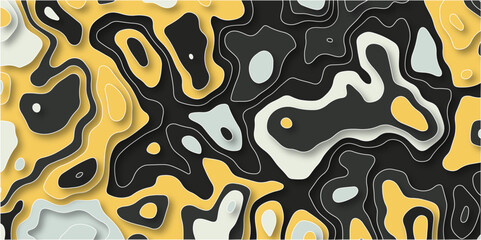 Paper cut 3d render topography abstract ,beautiful color palette colors, waves and layers, flat fiber structures, holes, macro texture digital art ,background for desktop, vector illustration