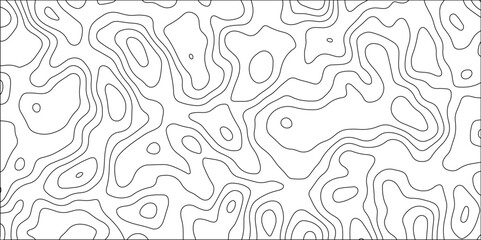 Contour map background. Vector geography scheme and terrain. Topography grid map. Stylized topographic contour map. Geographic line mountain relief. Abstract lines or wavy backdrop background.