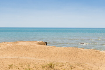 view of La Mine beach in Jard sur Mer, France