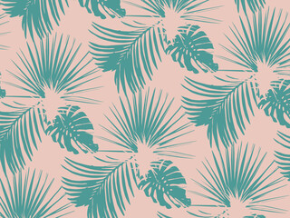 Fototapeta na wymiar Modern tropical pattern design