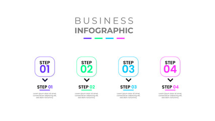 Vector Infographic design with icons and 4 options or steps. Infographics for business concept. Can be used for presentations banner, workflow layout, process diagram, flow chart, info graph