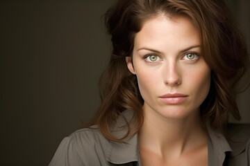 Pretty Woman A fearless and direct stare expressing - stock photography