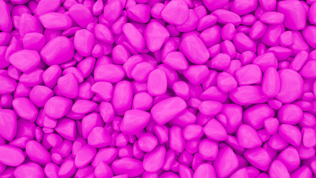Abstract pink stone. Pink background. 3d rendering