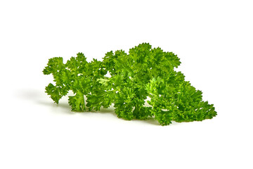 Obraz premium Fresh organic parsley, isolated on a white background.