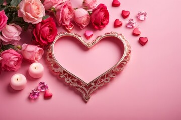 Beautiful Heart-Shaped Blossom: Affectionate Celebration of Love and Passion