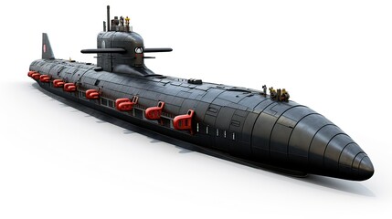3D render  submarine   transparent background3D render  submarine  