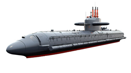 3D render  submarine  