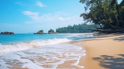 Fototapeta premium Beautiful tropical ocean coast, deserted