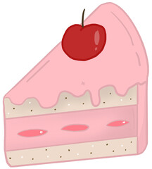 Strawberrycake with cherry