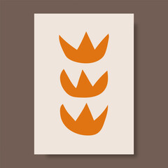 Posters template with hand drawn organic shapes. Great design for social media, postcards, prints, wall decoration. Vector illustration