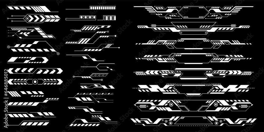 Poster sci-fi futuristic hud dashboard display virtual reality technology screen. user interface set. stati