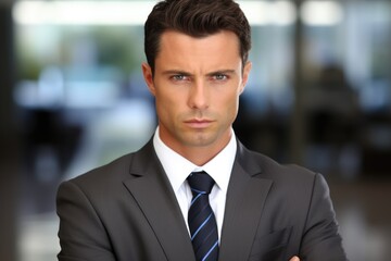 Fototapeta premium Attractive businessman A powerful look - stock photography