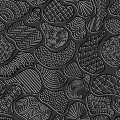 seamless abstract pattern with zentagle filled spots. vector monochrome wallpaper