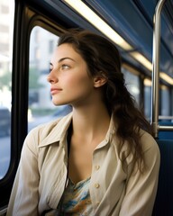 Local Transportation Model on a city bus or subway - stock photography