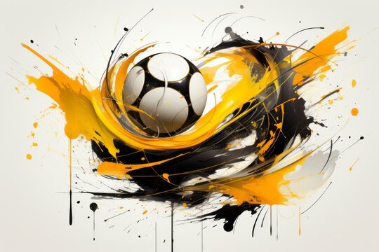 Soccer ball in action.
