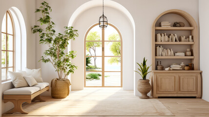 Eingangsbereich in einem Modernem Haus. Generiert mit KI