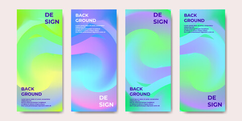 Abstract cover and poster design with gradient and modern soft color