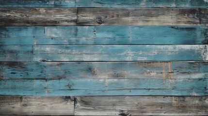 Vintage and Rustic Blue Wood Atmosphere - AI Generated