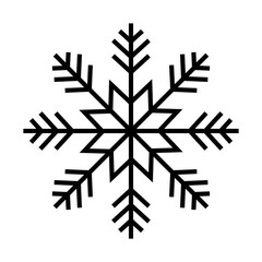 Snowflake line icon. Vector illustration isolated on white background