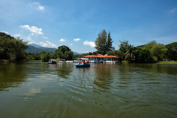 Boating activity at Taiping Lake, Taiping, Malaysia - A charming view Taiping Lake Garden, Perak, Malaysia