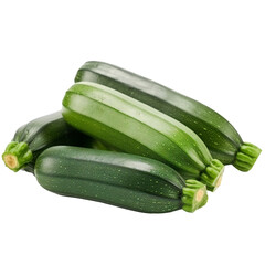 fresh green zucchini isolated on transparent