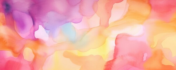 Illustration of abstract watercolor painting with vibrant colors