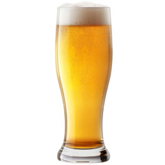 Full Glass of beer isolated on transparent