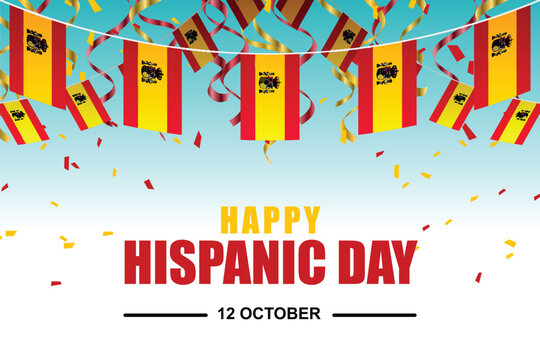 Spain Hispanic Day background.