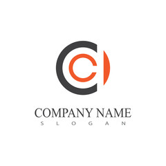 Fototapeta premium C letter logo template vector element business and symbol