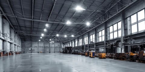 Fototapety  large almost empty industrial hall