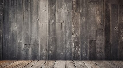 Vintage and Rustic Gray Wood Atmosphere - AI Generated