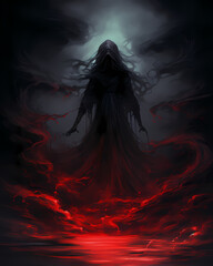 Fototapeta premium Désir Obscur de la Lumière Écarlate / Dark Yearning for Scarlet Light