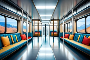 Fototapeta premium train in motion blur