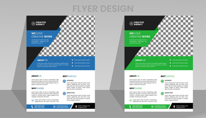 Corporate flyer design vector template, Creative and modern flyer you can used commercial business.