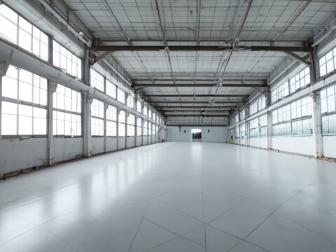 large almost empty industrial hall