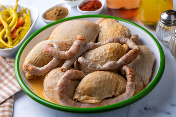 Traditional middle eastern food; stuffed offal, stuffed tripe. Stuffed belly mumbar. Turkish name; karin mumbar dolmasi