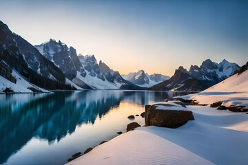 lake in the morning-- Generated by AI